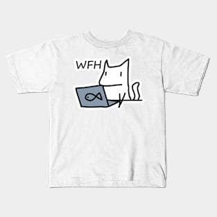 Lazycat Mashumaro - WFH work from home Kids T-Shirt